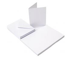 The Paper Palace Le Palais de Papier 50Â Cartes et enveloppes 12,7Â x 17,8Â cm, Blanc