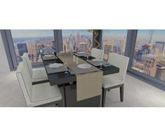 Soleil docre Galaxy Chemin de Table, Polyester, Ecru, 40 X 180 cm