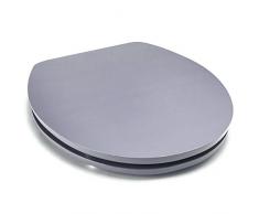 MSV 141662 Abattant WC en Acrylique/Acier Inoxydable Gris, 30 x 20 x 15 cm