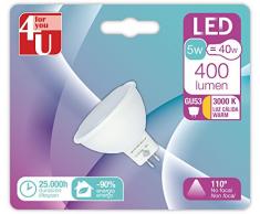 4U 400 de projecteur de 448 Ampoule 12 V LED 5 W 3000 K Blanc chaud 410 lumens 25000 h