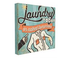 Le Stupell Home Decor Collection Ã Linge Aujourdhui ou Demain Nu DÃ©coration Murale tendue, Toile, Multicolore, 76.2Â x 193.55Â x 76.2Â cm