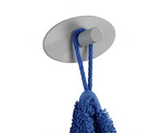 WENKO 22935100 Crochet mural Piceno, lot de 2 piÃ¨ces, Gris mat, Acier Inocydable, 3,6 x 2,8 x 6,5 cm