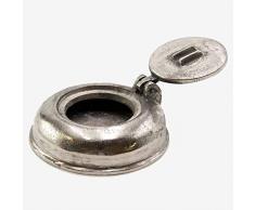 Better & Best 0243443 Cendrier dÃ©coratif en mÃ©tal et Verre ArgentÃ©