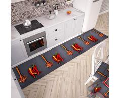 PETTI Artigiani Italiani Tapis de Cuisine 52x240 cm Peperoncino