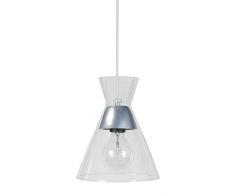 Tosel 16770 Suspension 1 LumiÃ¨re, Verre/, E27, 40 W, Transparent, 20 x 80 cm