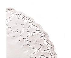 Garcia de Pou 250 unité Ronde napperons, Papier, Blanc, 19 x 30 x 30 cm