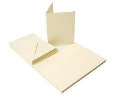 The Paper Palace Le Palais de Papier 50Â Cartes et enveloppes C6Â (11,4Â x 16,3Â cm), Ivoire