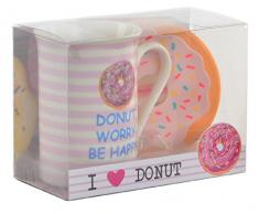 Item Set Tasse et Couvercle Infusiones, Porcelaine, Multicolore, 10Â x 5Â x 5Â cm