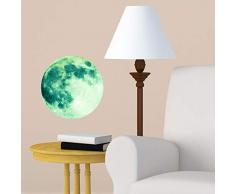 Walplus Glow en Lune Amovible Autocollant Maison Bureau Décoration Mural Autocollants, Vert X 20 20 CM