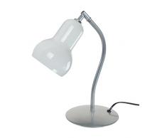 Tosel 90014 Lampe de Bureau Vianne Acier/Verre 100 W E14 Opale