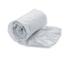 Heckett Lane Drap Housse 100% Satin de Coton mako 80 x 200 + 35 cm Gris Glacier
