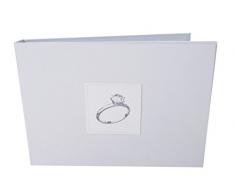 White Cotton Cards Tiny Album Photo Valeur en Diamant, Blanc