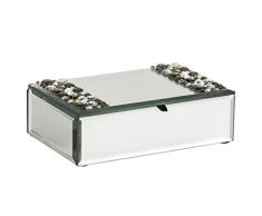 Premier Housewares BoÃ®te Ã Bijoux avec Miroir Jewel DÃ©tailsÂ âÂ Parent, 5 x 17 x 11 cm