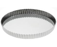 Gobel 126450 Moule Tourtière Ronde Cannelée Fond Mobile Fer Blanc Ø 32 cm