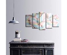 Bonamaison DÃ©coration Murale Ensemble de 5 Impression sur Toile, Dimensions: 100 x 60 Cm - ConÃ§u et fabriquÃ© en Turquie