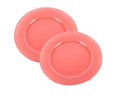 Bohemia Cristal 093 012 329 Play of Colors Cooking Lot de 2 Assiettes, diamètre Env. 320 mm Rose Assiette en Verre Borosilicate, Verre, 1.9 x 32 x 1.9 cm