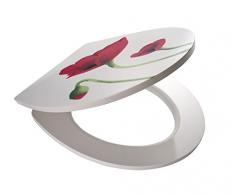 RIDDER 02212100 Abattant de WC, Plastique thermodurcissable, Rouge/Blanc/Vert, 45,7 x 39 x 5,2 cm