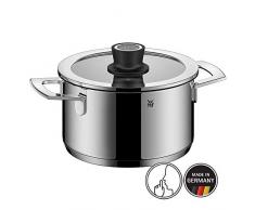 WMF Vari ocuisine Koch Marmite Haute à 20 cm, avec couvercle en verre avec thermomètre, Croma rgan Acier Inoxydable, bord en silicone, passe au lave-vaisselle