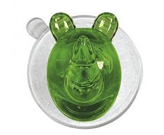 Kleine Wolke 5070657887 Crochets muraux Crazy Ricco Rhino en Vert, Plastique, 20x20x5 cm