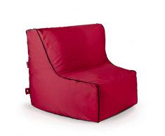 Outbag Piece Zipper Pouf, Rouge, 90 x 80 cm