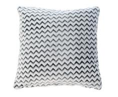 Gözze, avec Picots Structure Coussin Déco 50 x 50 cm, Polyester, Anthracite, 50 x 50 x 10 cm