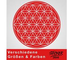 Graz Design Sticker Mural dÃ©coratif Motif Fleurs et Fleurs Rouge 50 x 50 cm