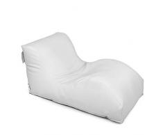 Outbag Wave DextÃ©rieur Pouf, Blanc, 125 x 70 cm