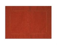 Excelsa Cottage Chemin de Table, Coton, 48Â x 33Â x 1Â cm 48x33x1 cm Rouge