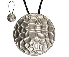 STEPHANOISE Magnet Rond Martele Metal, Argent, Diametre 7,5 cm - Envergure 32 cm