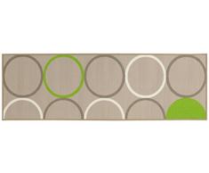 Viva La Cuisine Tapis, matériau synthétique, beige/vert, 57 x 140 x 0.8 cm