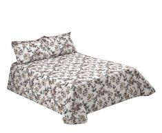 Viantala Sylvia 103Â Set Drap Lit 180, Coton, Marron et Blanc.