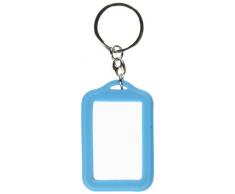 Zep AP35LB Porte Clés Photo dIdentité Recto Verso Plastique Bleu 3,5 x 4,5 cm