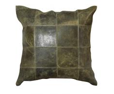 Jute & co Coussin en véritable Cuir, 45 x 45 cm, Bruni