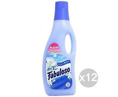 Fabuloso Set 12 adoucissant Lt 1,5 Frais Matin Bleu Lessive Machine à Laver et Linge, Multicolore, Unique