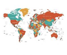 Papier Peint poster panoramique RED MAP 4 x 2,70 m | DÃ©co et photo murale XXL QualitÃ© HD Scenolia