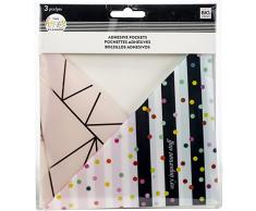 Me & My Big Ideas Agenda de poche adhésif Motif rayures arc-en-ciel Multicolore Taille M