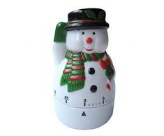 Dexam 16050390 Minuteur de cuisine Bonhomme de neige en acier inoxydable