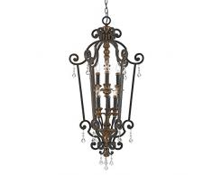 Quoizel QZ/MARQUETTE6/B Lustre avec 6 Ampoules Bronze Doré 52,1 x 52,1 x 105,4 cm