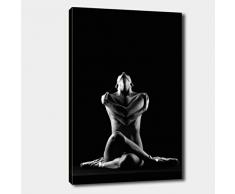 Bonamaison Peinture sur toile, multicolore, 70 x 100 cm - Conçu et fabriqué en Turquie