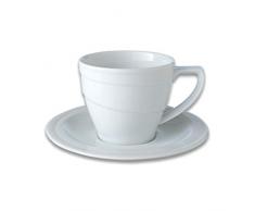 Berghoff en Porcelaine vitrifiÃ©e Petit DÃ©jeuner Tasse et Soucoupe, Blanc, 380Â ML, Grande