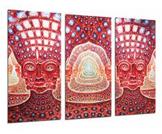 Tableau Moderne Photographique, Impression sur bois, DÃ©coration moderne, Visages, Abstrait Rouge, RougeÃ¢tre, 97 x 62 cm, ref. 26830