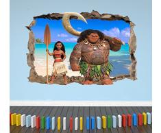 Wall Decor 247 Vaiana Smashed Breakout Sticker Mural Amovible Facile Ã appliquer Grand Format 70 x 50 cm