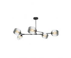 Homemania Suspension LEGO Lustre boule Noir en Verre 70 x 30 x 130 cm 5 x E27 40 W