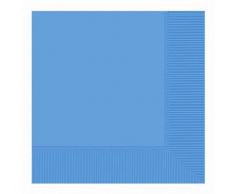 amscan 23Â cm 2Â Plis Serviettes de Table de Boisson, Bleu Pastel