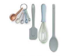 Zeal JSET41C Spatule, fouet, cuillÃ¨re traditionnelle et cuillÃ¨res Ã mesurer en silicone antiadhÃ©sif