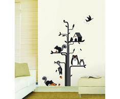 iDesign Arbre Stickers Muraux Arbre, en PVC, Multicolore