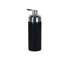 Kleine Wolke 5084926848 Dispenseur de Savon Pur Shiny, Noir Objet en Terre Cuite, Distributeur