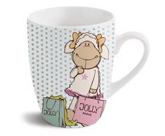 NICI 41453 Tasse, Porcelaine, WeiÃ mit Buntem Aufdruck, 8,3 x 12 x 10,5 cm