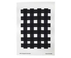 Raine et Humble Aquarelle Vichy Torchon, Coton, Raven, 50Â x 70Â x 0.25Â cm