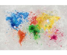 Papier Peint déco poster SPLASH THE WORLD 3 x 2,70 m | Déco et photo murale XXL Qualité HD Scenolia